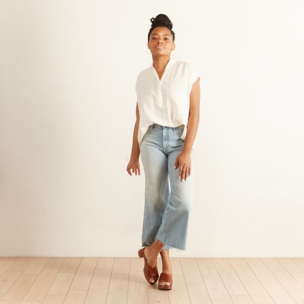 MOTHER The Swooner Roller Crop Fray - When In Rome